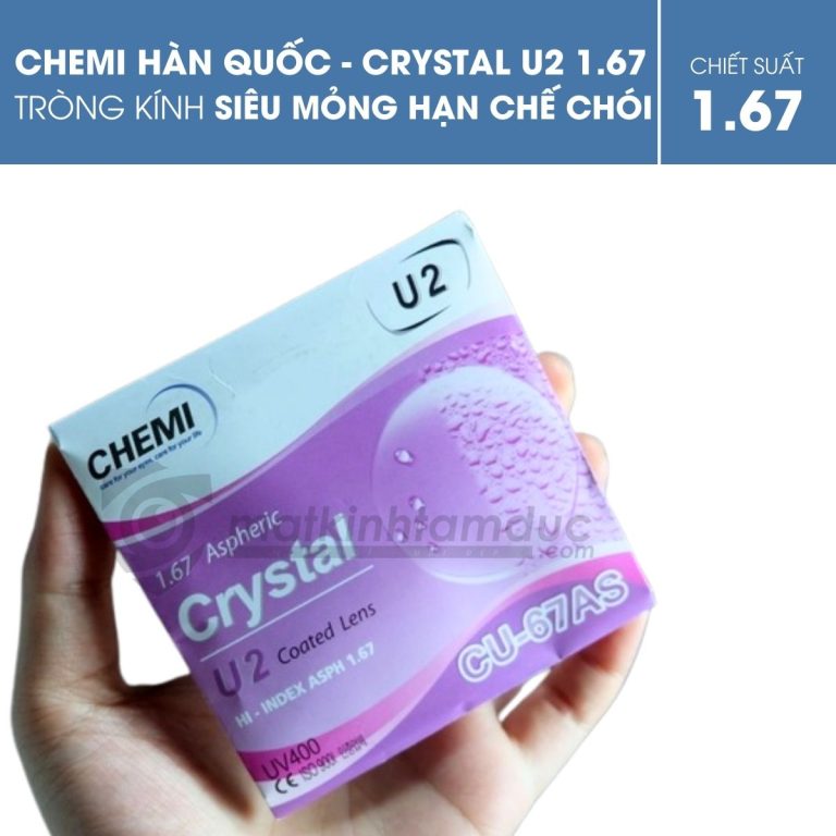 Tròng kính Chemi ASP Crystal U2 Coated 1.67 - Ảnh 3