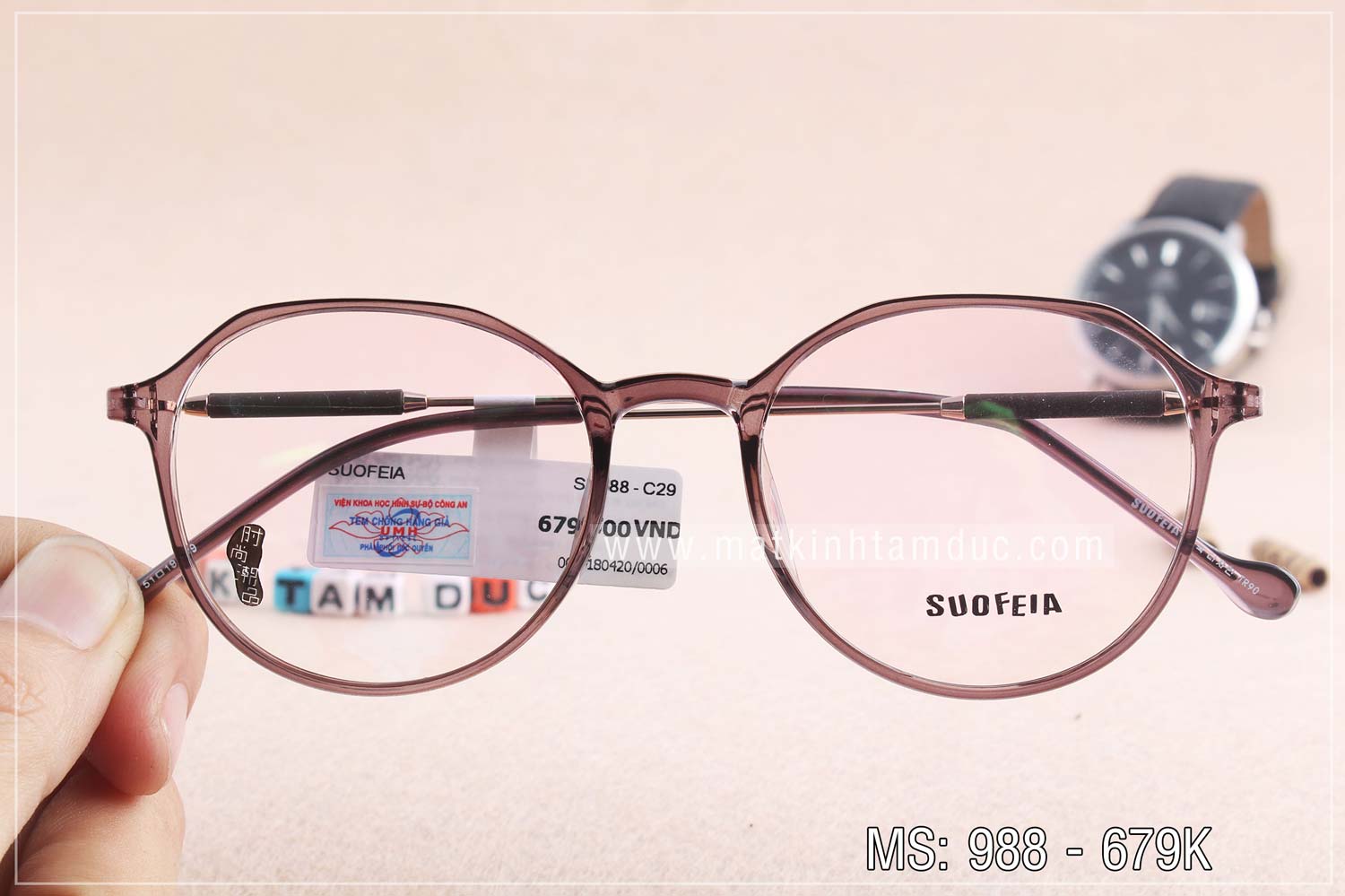 Gọng kính SUOFEIA 988 - Ảnh 6
