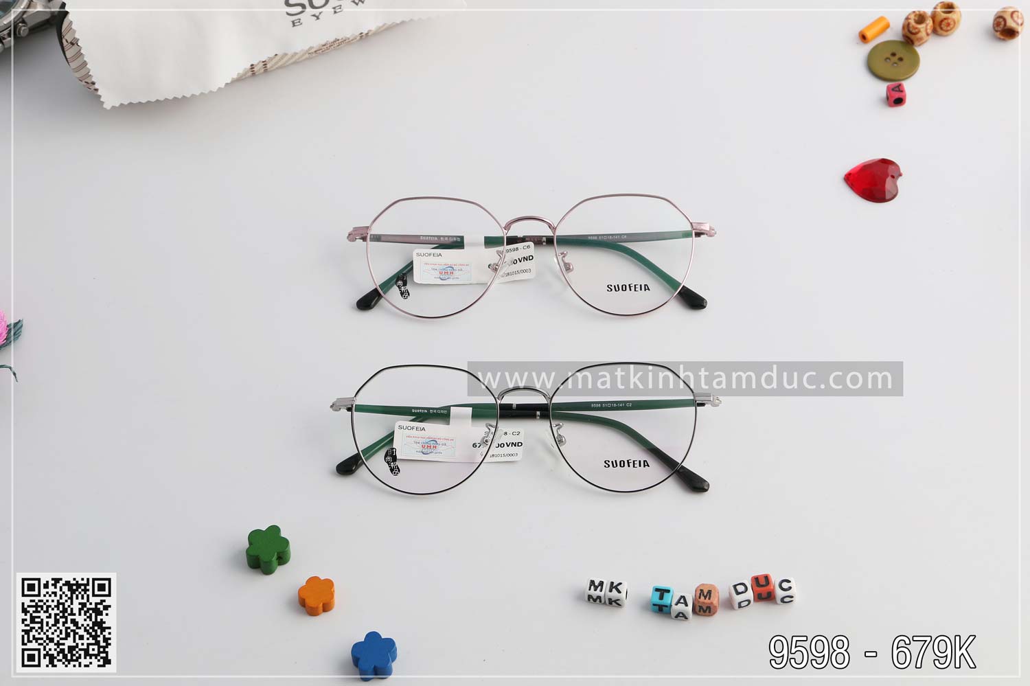 Gọng kính SUOFEIA SH9598 - Ảnh 4