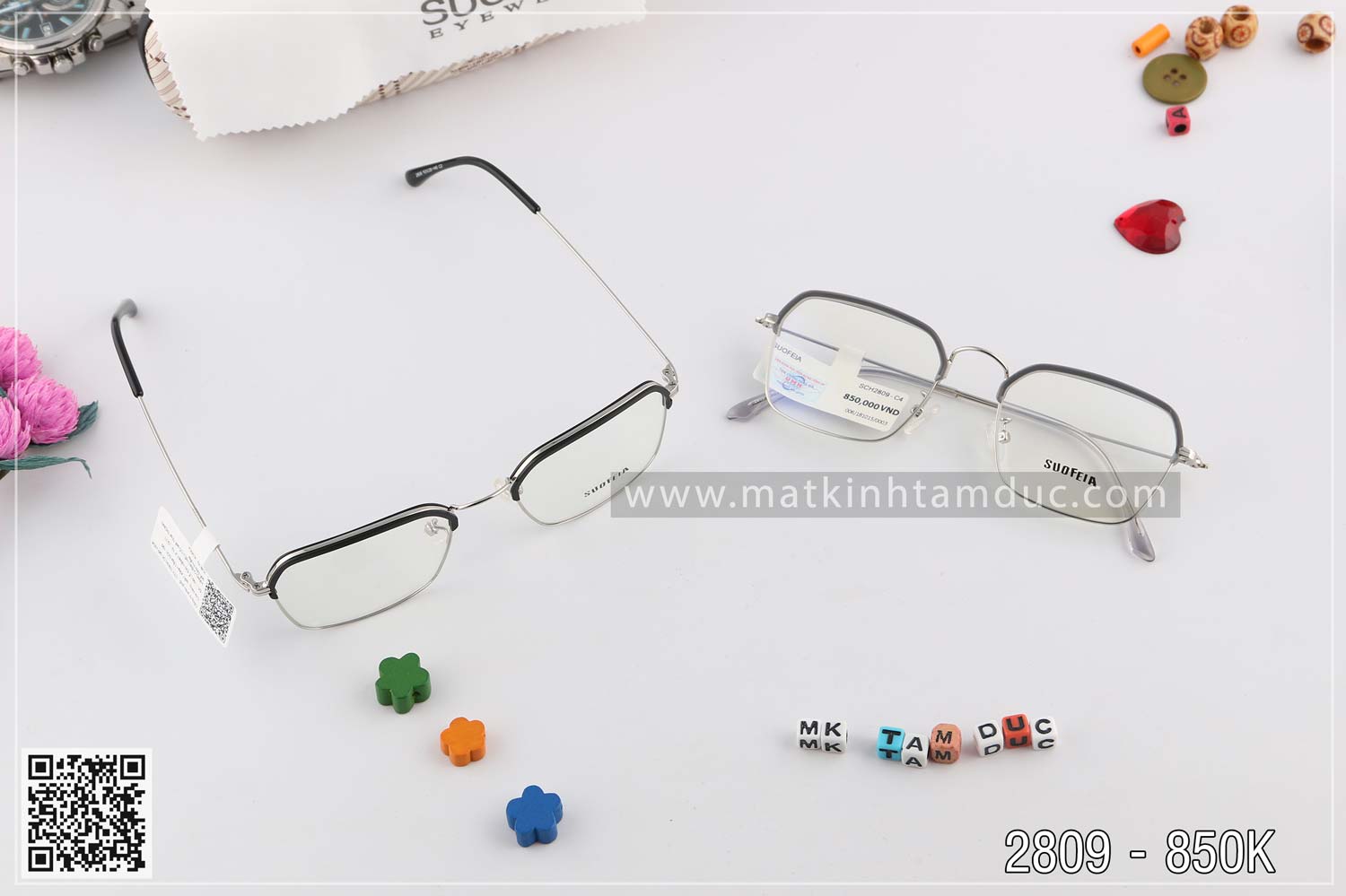 Gọng kính SUOFEIA SCH2809 - Ảnh 4