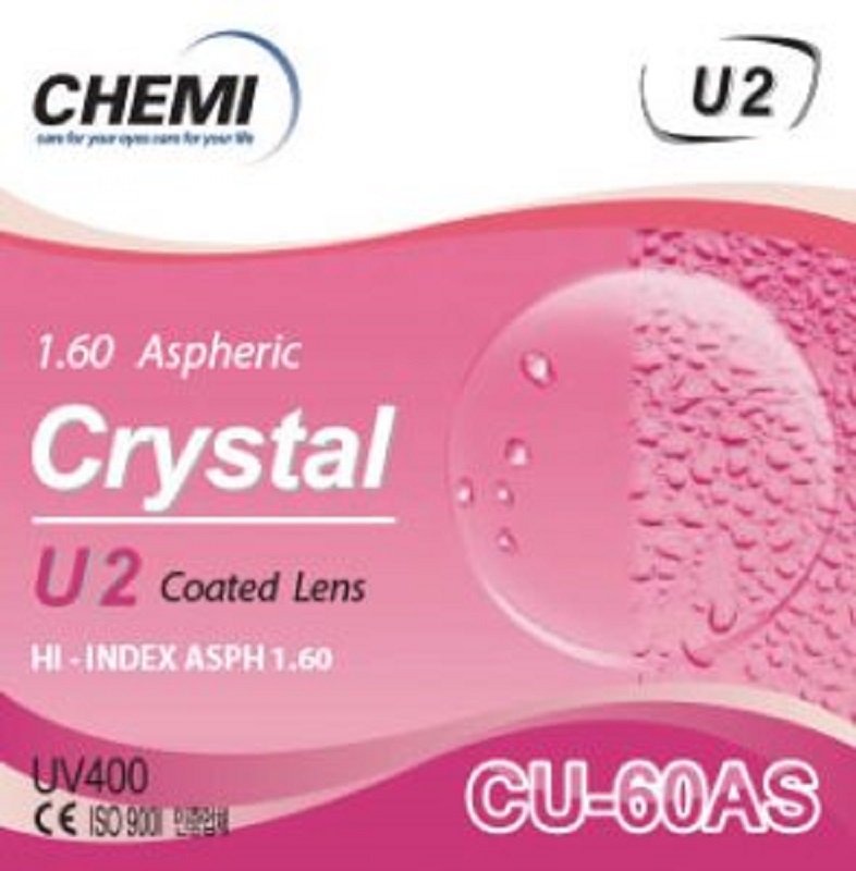 Tròng kính Chemi ASP Crystal U2 Coated 1.60 - Ảnh 1