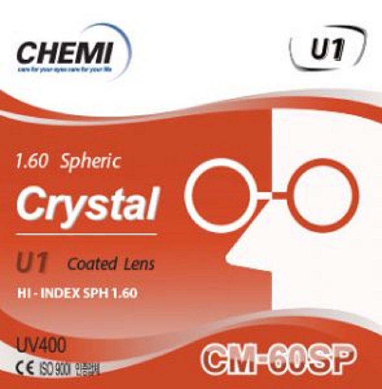 Tròng kính Chemi Crystal U1 Coated 1.60 - Ảnh 1