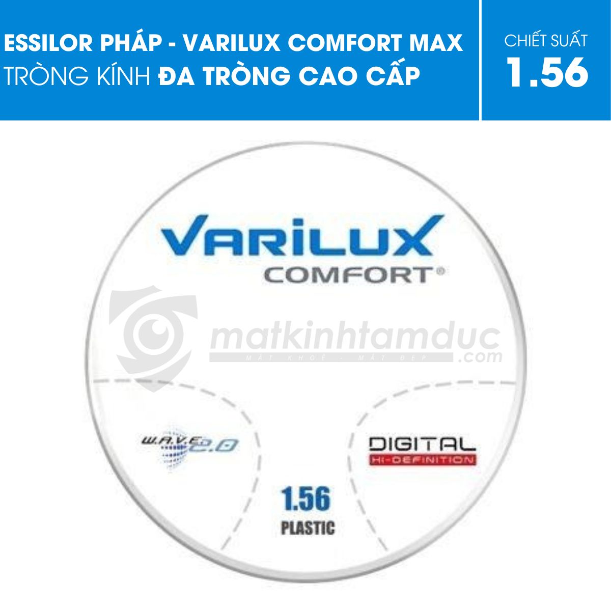 Kính đa tròng Essilor Varilux Comfort Max Váng Phủ Crizal Rock - Ảnh 6