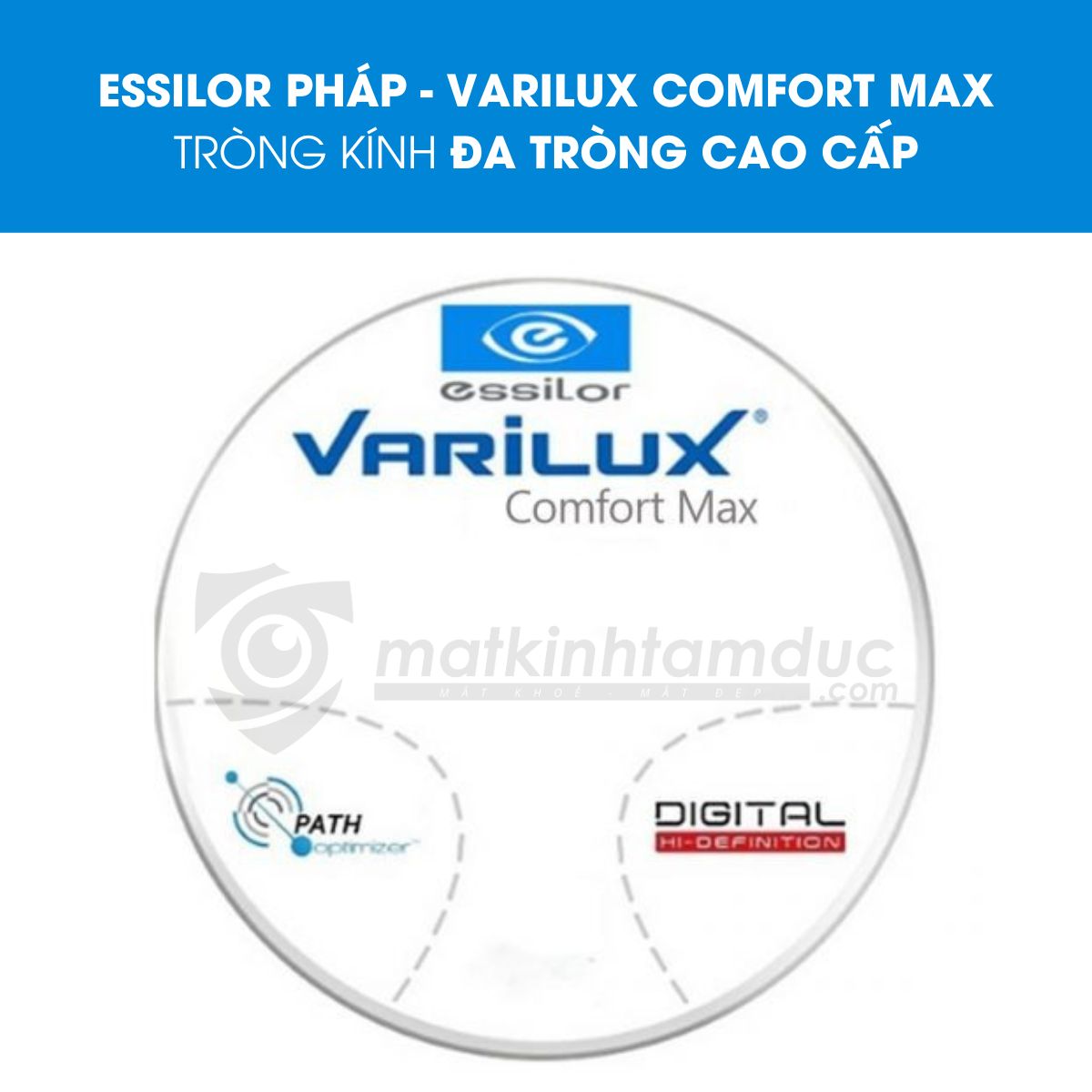 Kính đa tròng Essilor Varilux Comfort Max Váng Phủ Crizal Rock - Ảnh 4