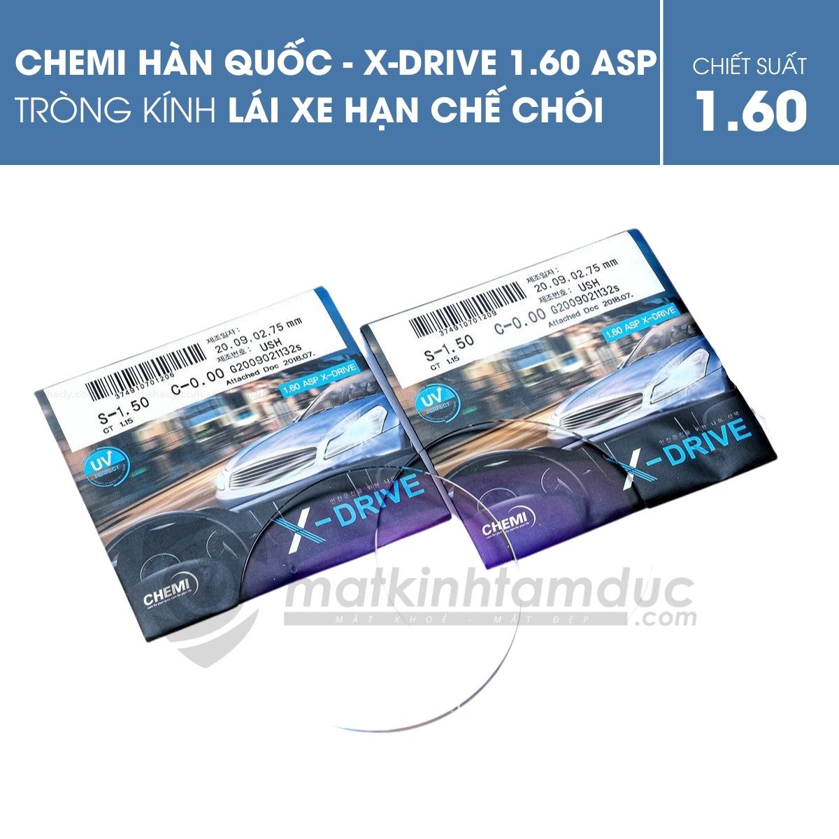 Tròng kính Chemi APS X-DRIVE 1.60 - Ảnh 2