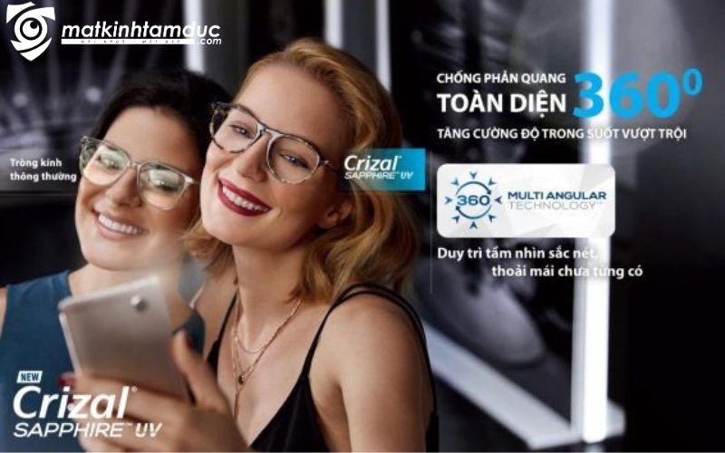 Tròng kính Essilor Crizal Sapphire 360 UV - Ảnh 15