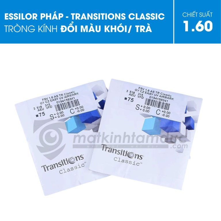 Tròng kính đổi màu Essilor Transitions Classic (Khói/Trà ) - Ảnh 9
