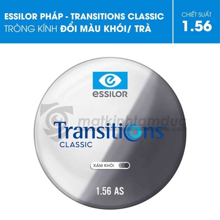 Tròng kính đổi màu Essilor Transitions Classic (Khói/Trà ) - Ảnh 4