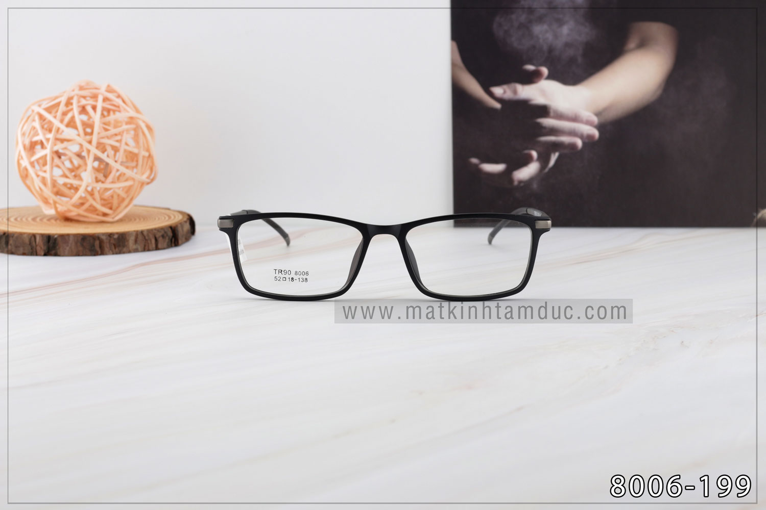 Gọng kính cận dẻo TR90-8006 - Ảnh 2