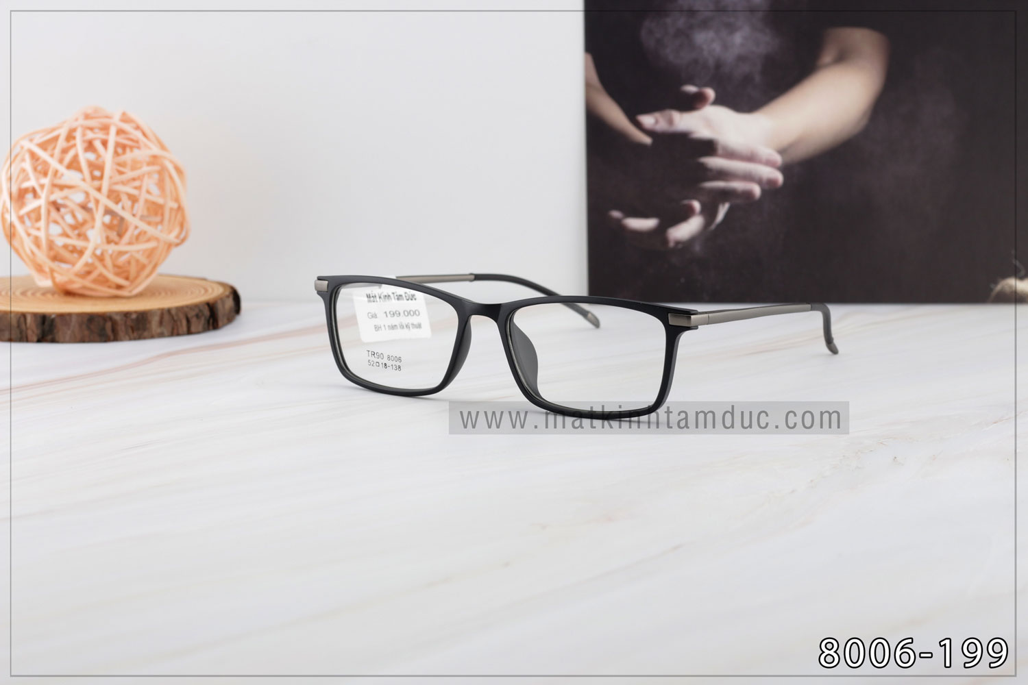 Gọng kính cận dẻo TR90-8006 - Ảnh 3