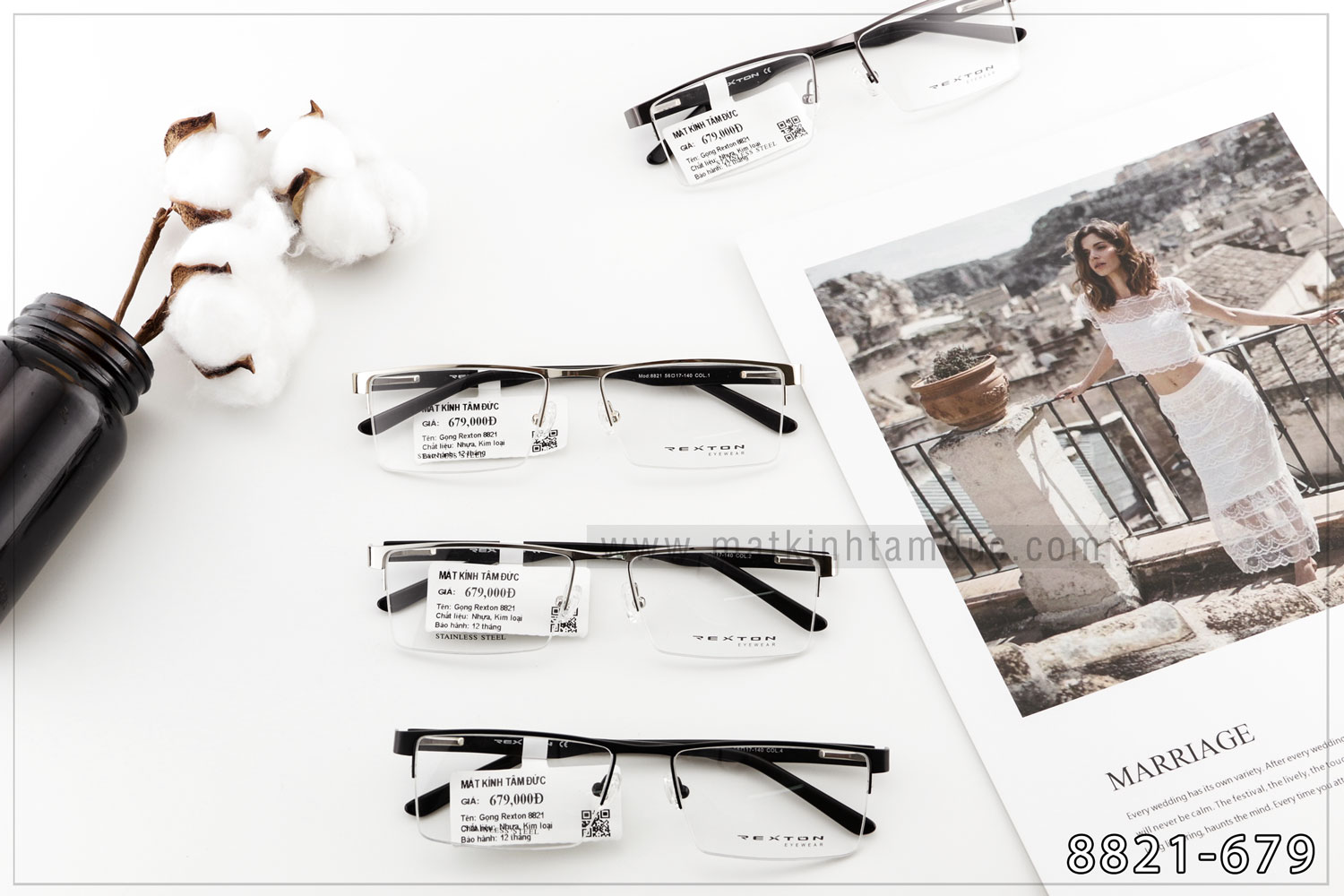 Gọng kính Rexton 8821 - Ảnh 7