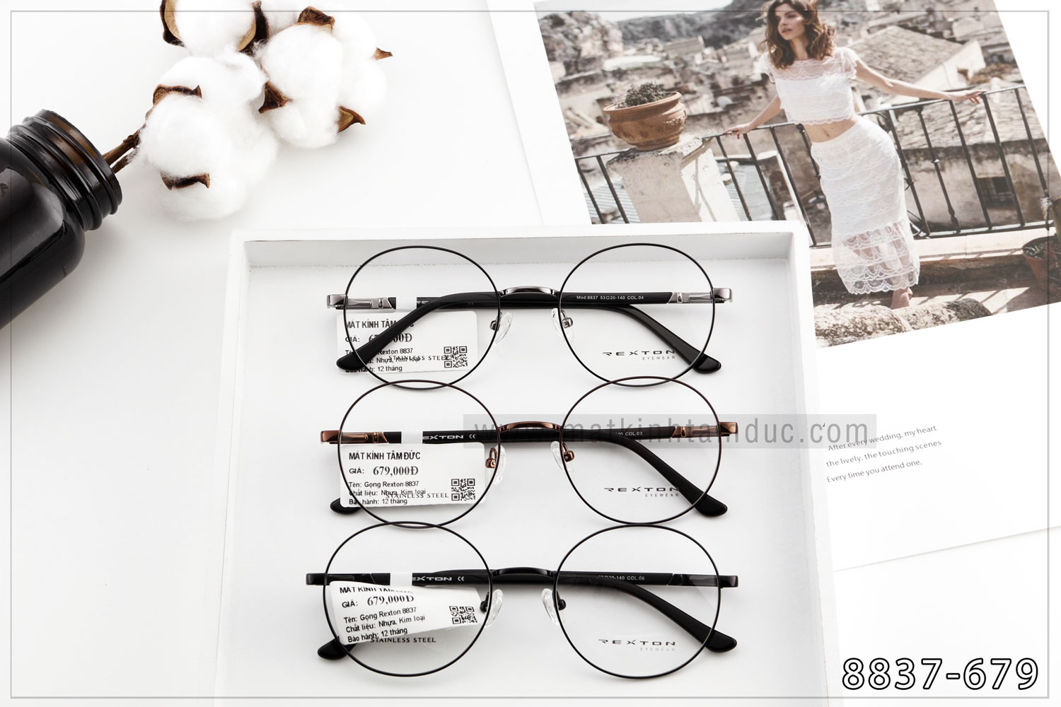 Gọng kính Rexton 8837 - Ảnh 3