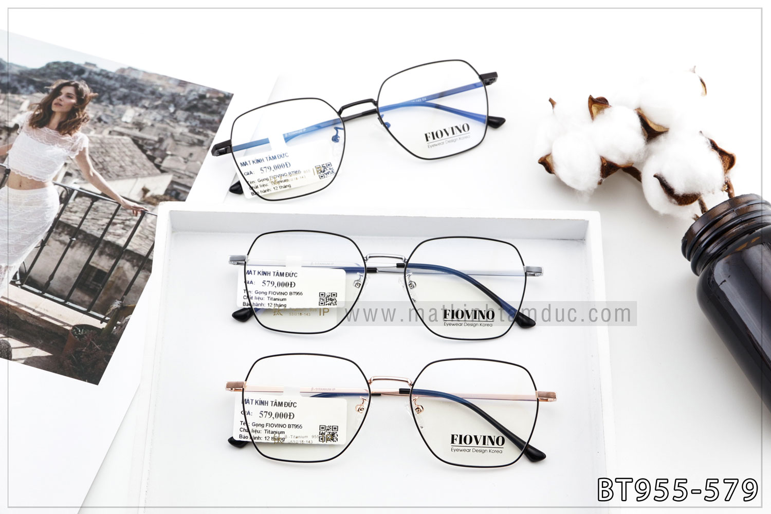 Gọng kính kim loại FIOVINO BT955 - Ảnh 1