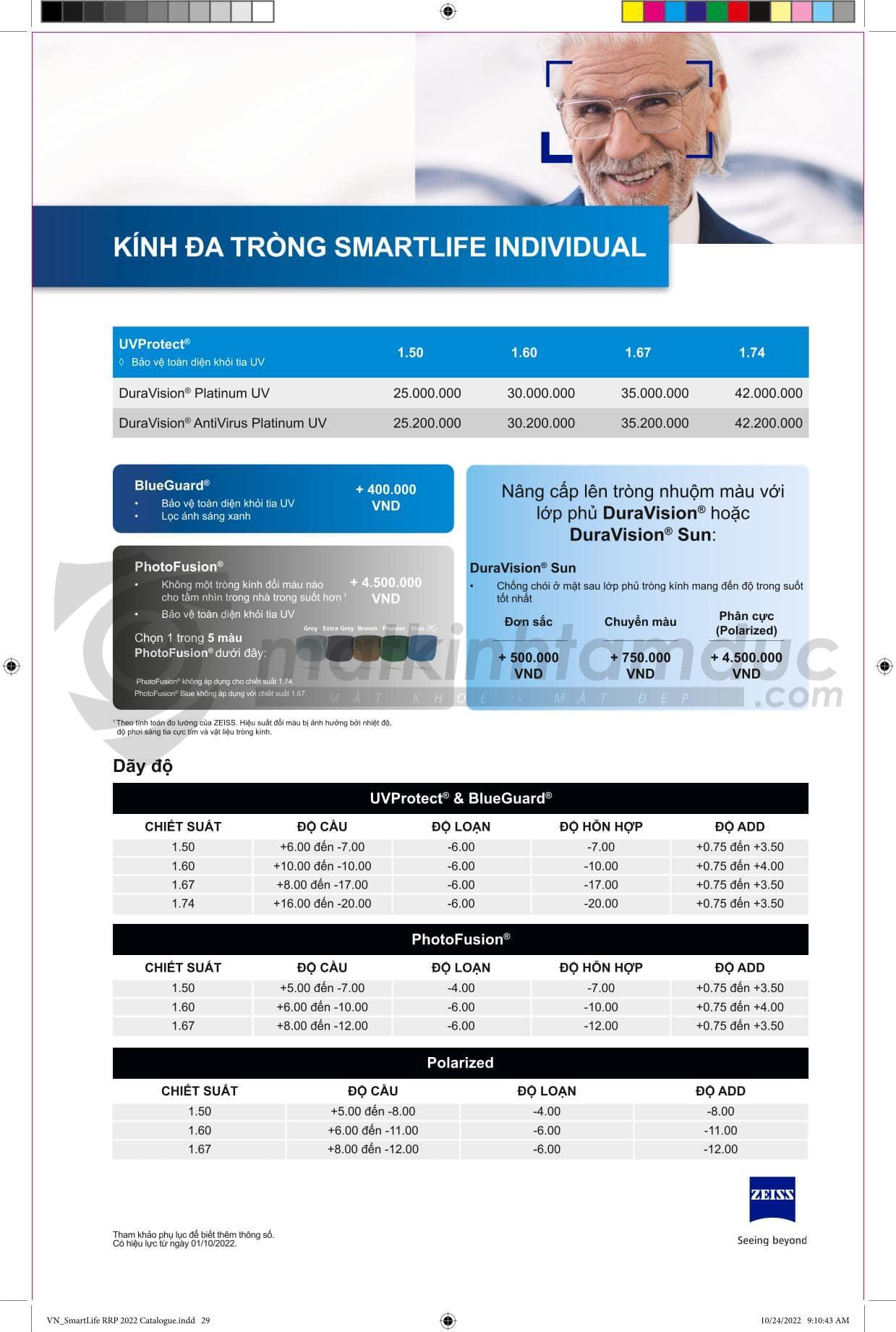 Tròng kính ZEISS DuraVision Platinum UV - Ảnh 29