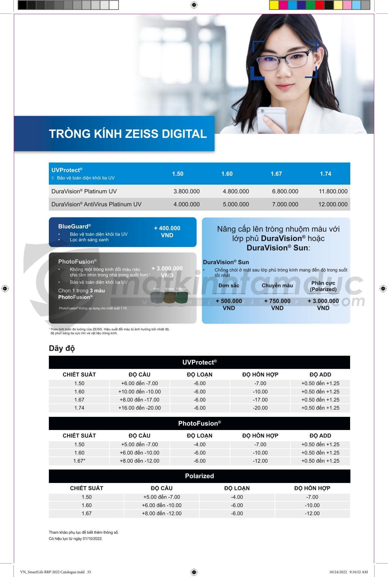Tròng kính ZEISS DuraVision Platinum UV - Ảnh 27