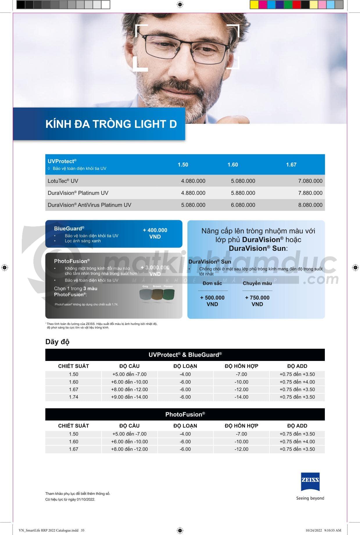 Tròng kính ZEISS DuraVision Platinum UV - Ảnh 26