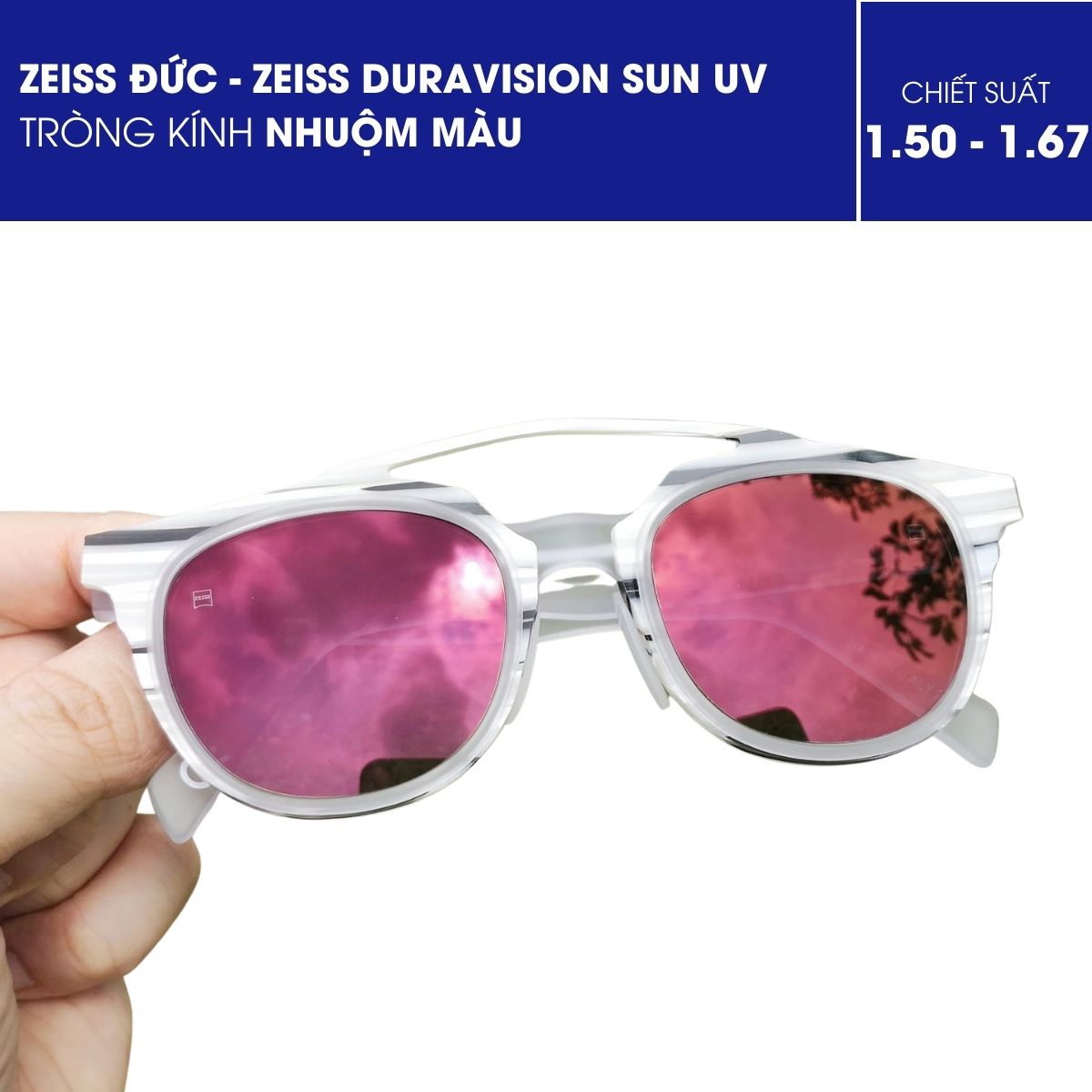 Tròng kính nhuộm màu ZEISS Duravision Sun UV - Ảnh 12