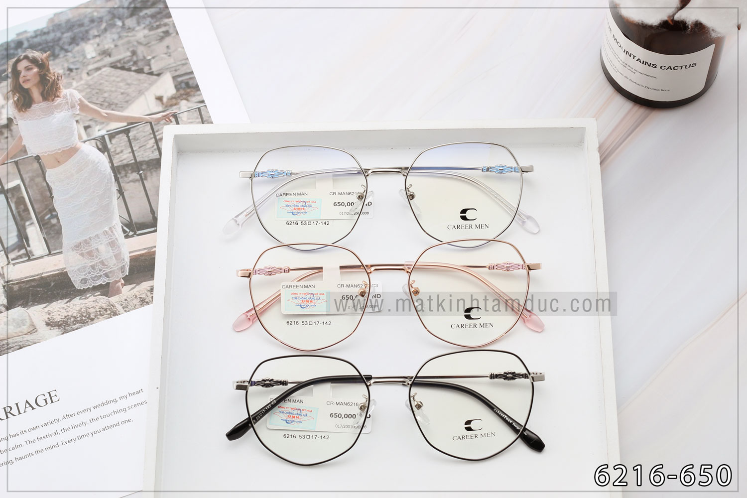 Gọng kính kim loại CAREER MEN 6216 - Ảnh 6