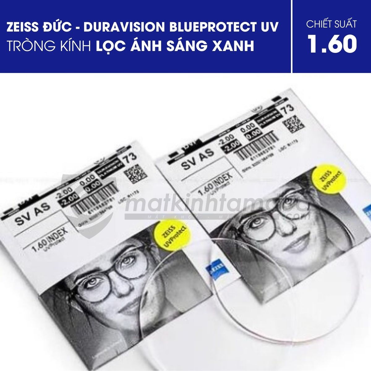 ZEISS DuraVision BlueProtect UV - Tròng kính ánh sáng xanh