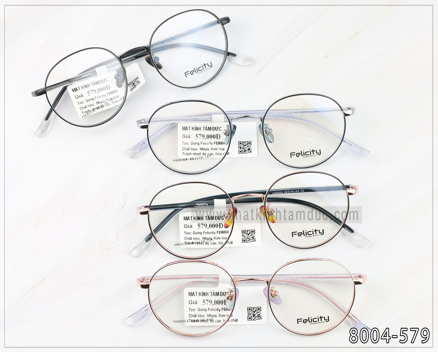 Gọng kính FELICITY 8004 - Ảnh 6