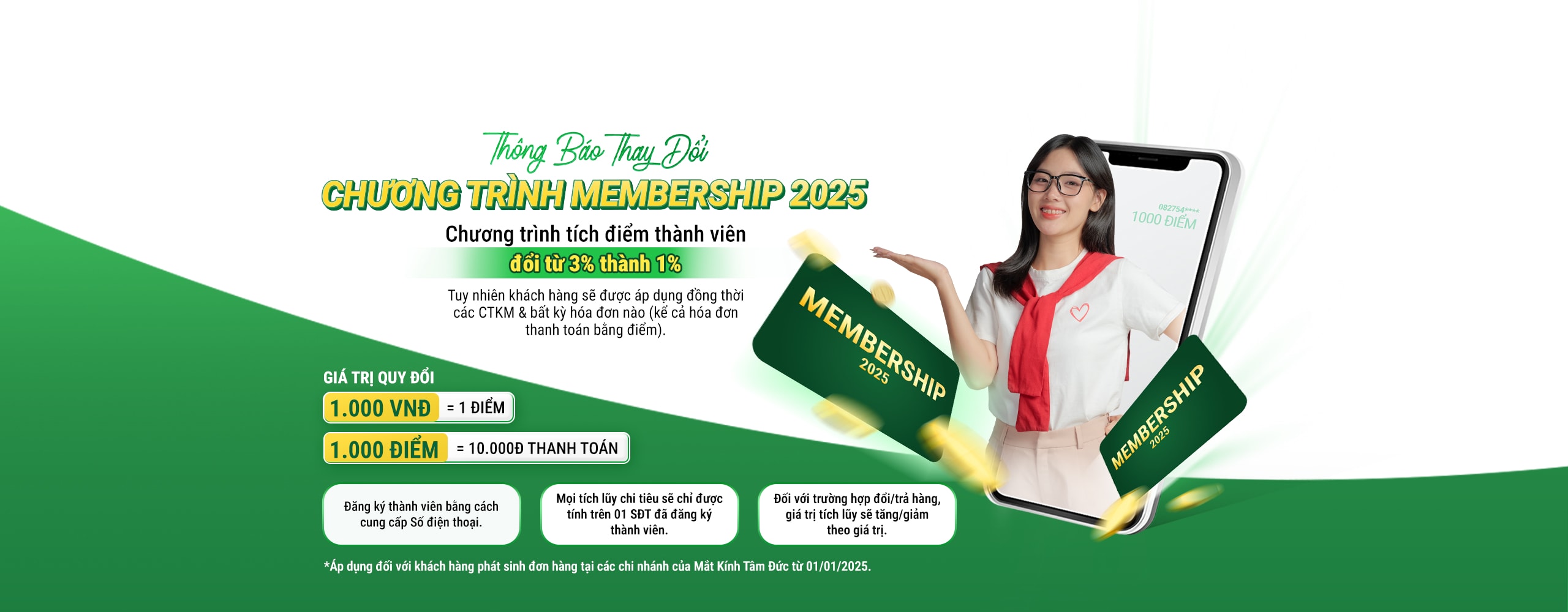 Membership CASH BACK 1%*