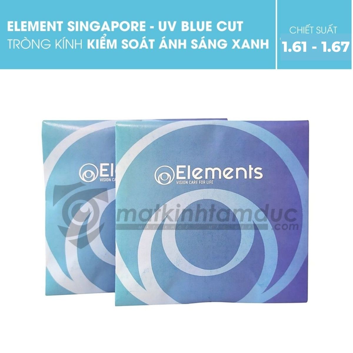 Tròng kính Elements Blue UV Cut - Ảnh 4