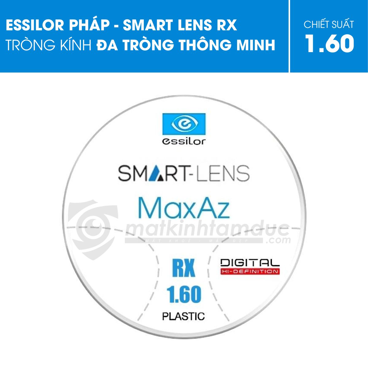 Tròng kính đa tròng Essilor Smart-Lens RX (Đặt đánh) - Ảnh 6