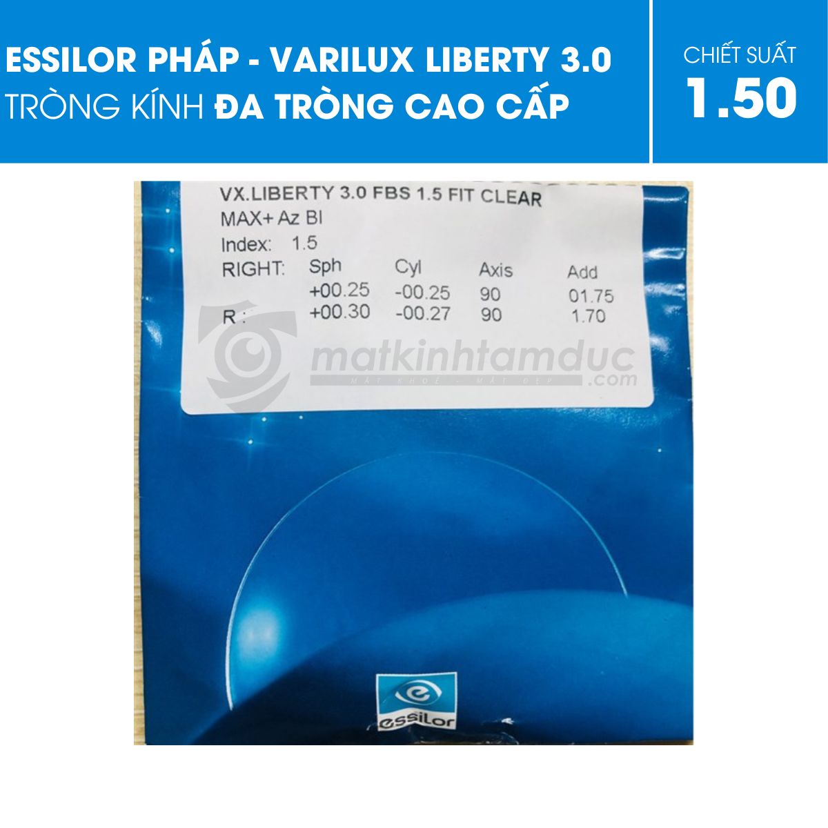 Kính đa tròng Varilux Liberty 3.0 Crizal Rock - Ảnh 4