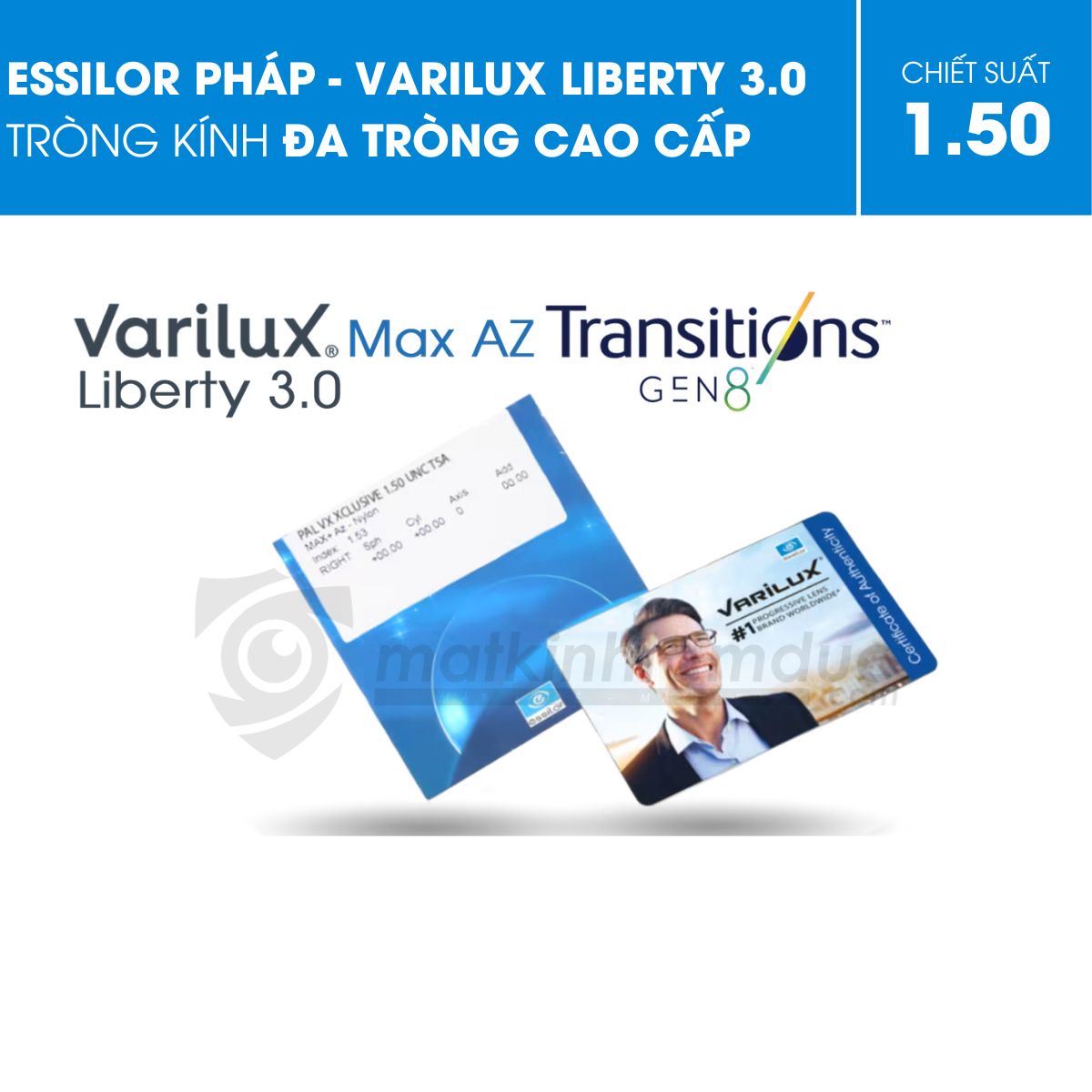 Kính đa tròng Varilux Liberty 3.0 Crizal Rock - Ảnh 5