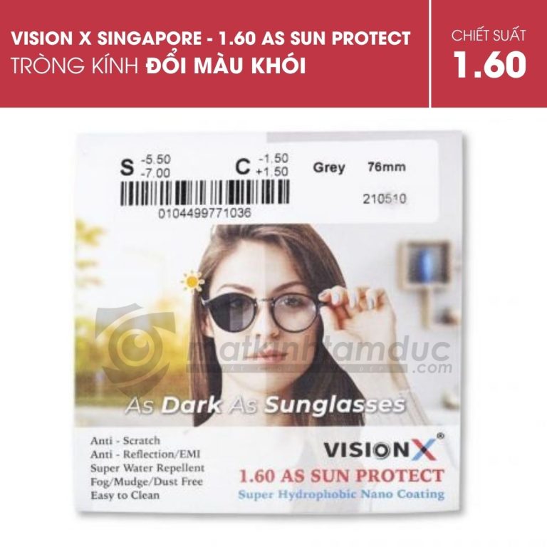 Tròng kính đổi màu VisionX - Singapore - Ảnh 1