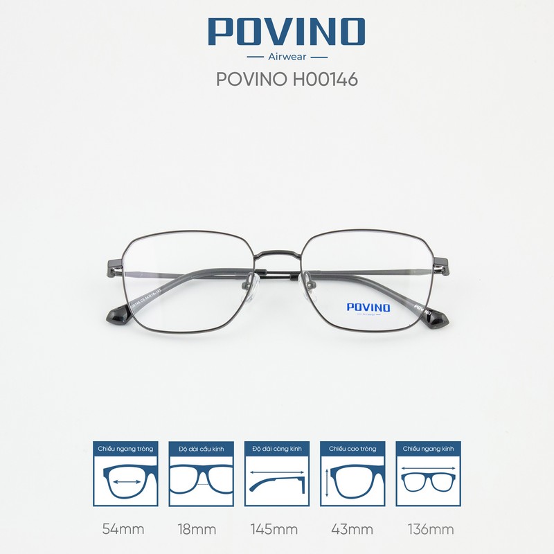 Gọng kính POVINO H00146