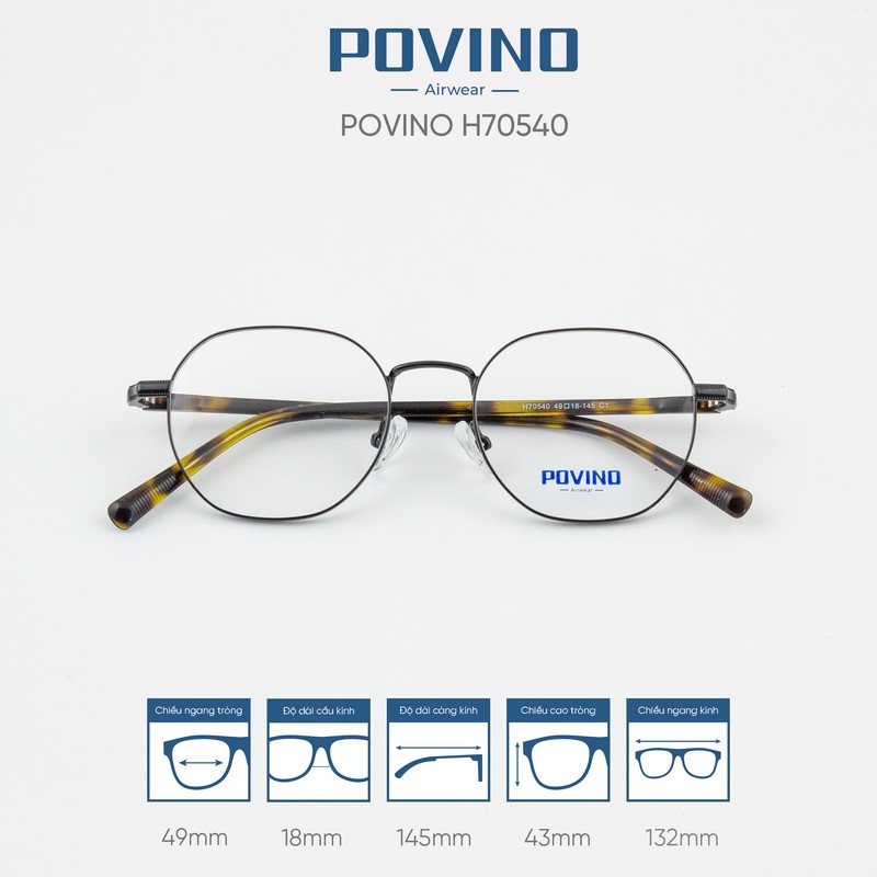 Gọng kính POVINO H70540 - Ảnh 4