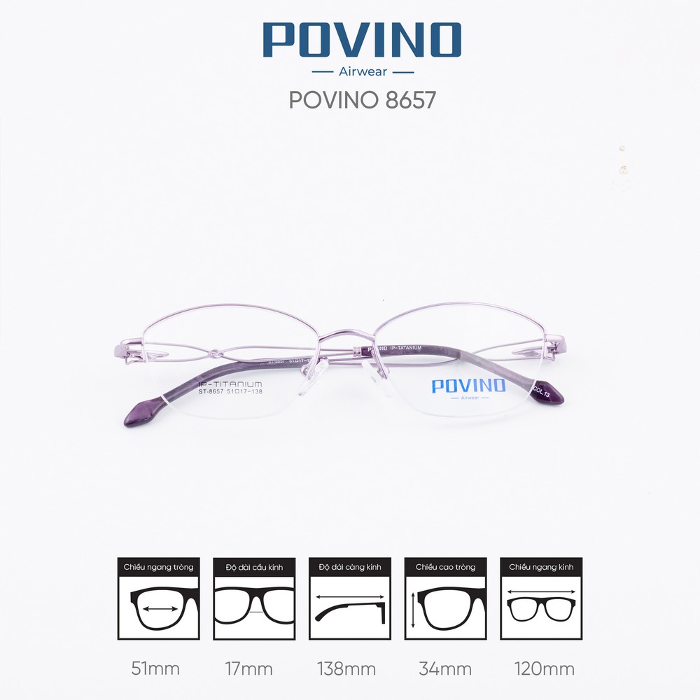 Gọng kính POVINO ST8657 - Ảnh 5