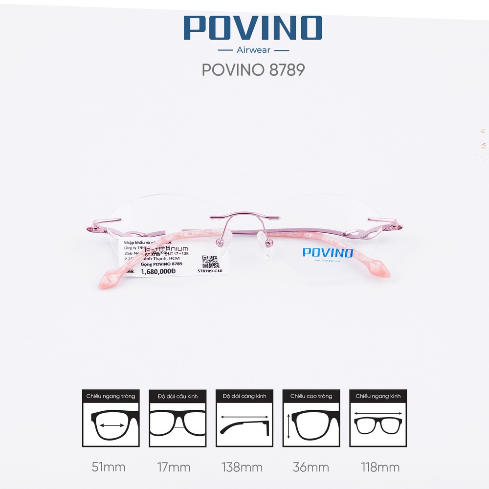 Gọng kính POVINO ST8789 - Ảnh 3