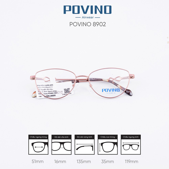 Gọng kính POVINO ST8902 - Ảnh 9