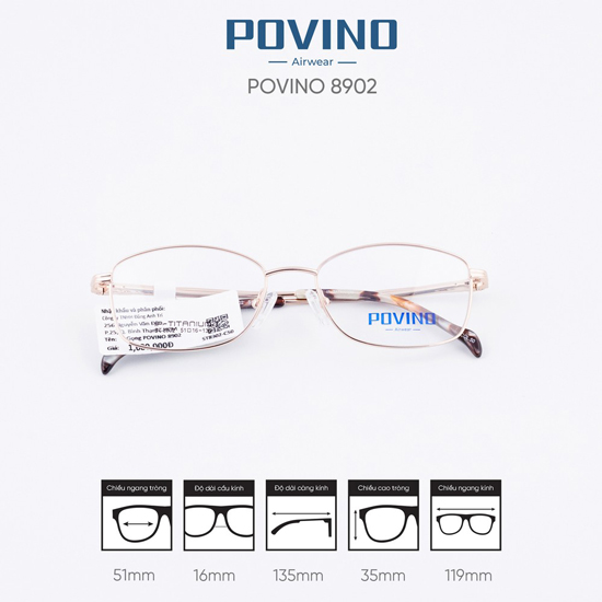Gọng kính POVINO ST8902 - Ảnh 3