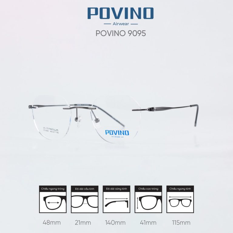 Gọng kính POVINO ST9095 - Ảnh 4