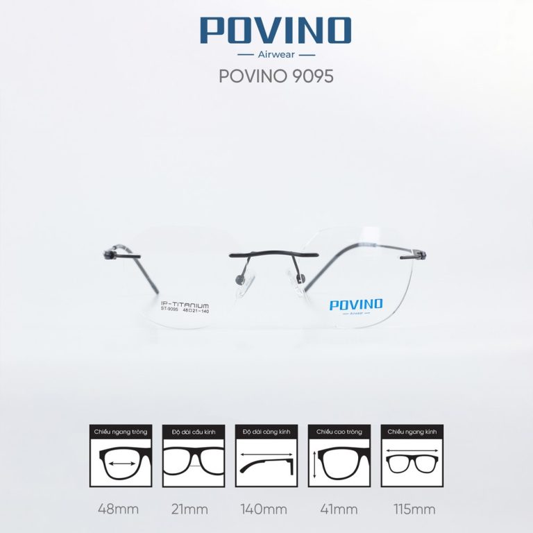 Gọng kính POVINO ST9095 - Ảnh 1