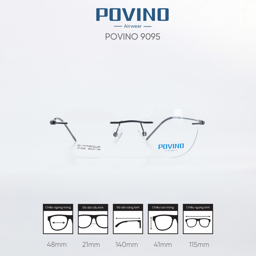 Gọng kính POVINO ST9095 - Ảnh 1