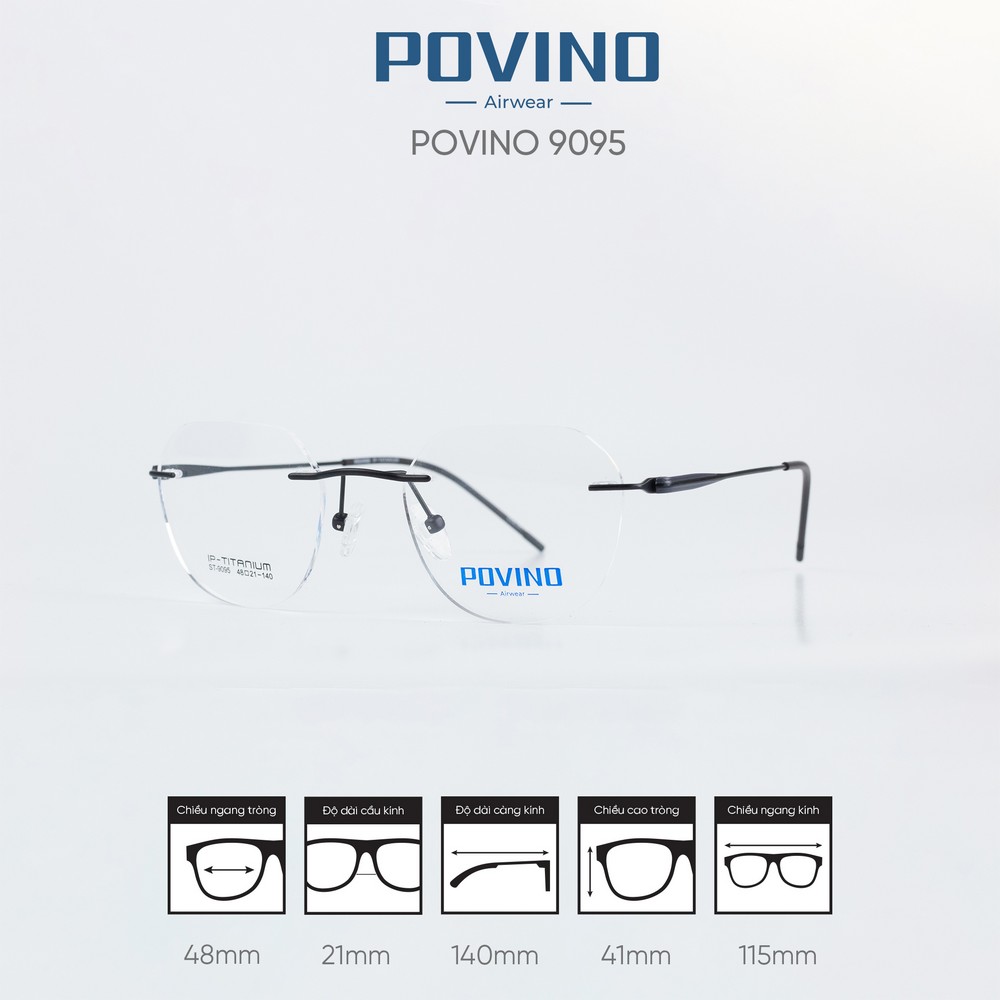 Gọng kính POVINO ST9095 - Ảnh 2