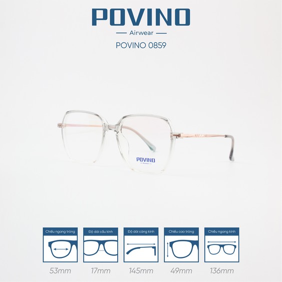 Gọng kính POVINO PO0859 - Ảnh 7