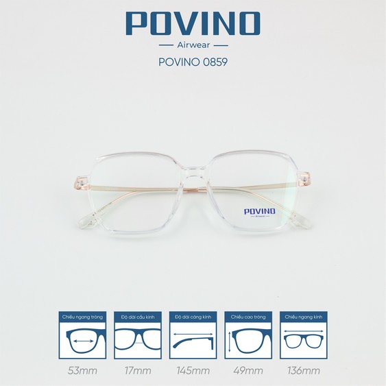 Gọng kính POVINO PO0859 - Ảnh 6