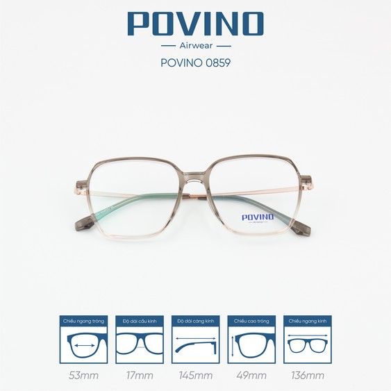 Gọng kính POVINO PO0859 - Ảnh 5