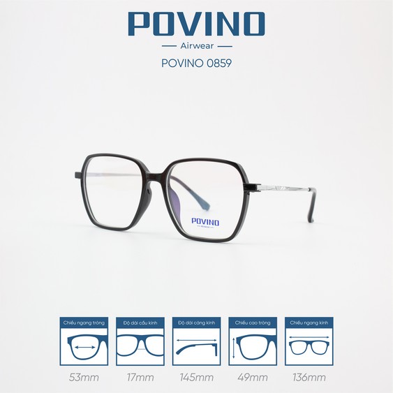 Gọng kính POVINO PO0859 - Ảnh 4