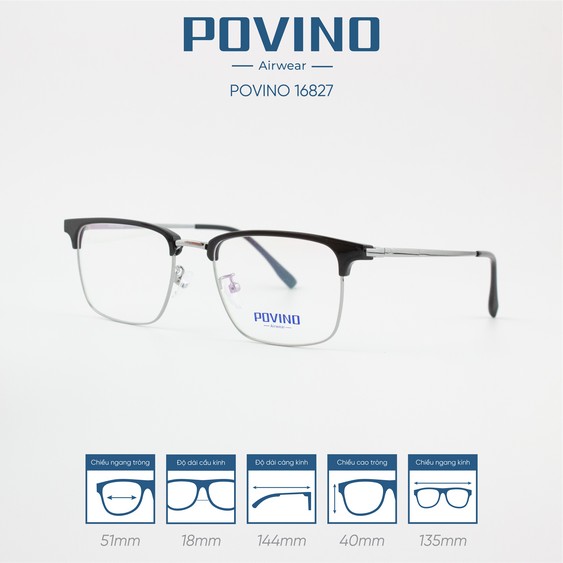 Gọng kính POVINO PO16827 - Ảnh 2