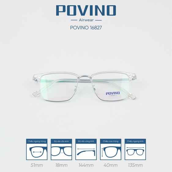 Gọng kính POVINO PO16827 - Ảnh 10