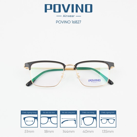 Gọng kính POVINO PO16827 - Ảnh 8