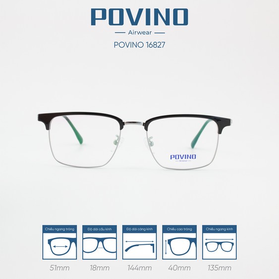 Gọng kính POVINO PO16827 - Ảnh 7