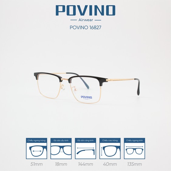 Gọng kính POVINO PO16827 - Ảnh 5