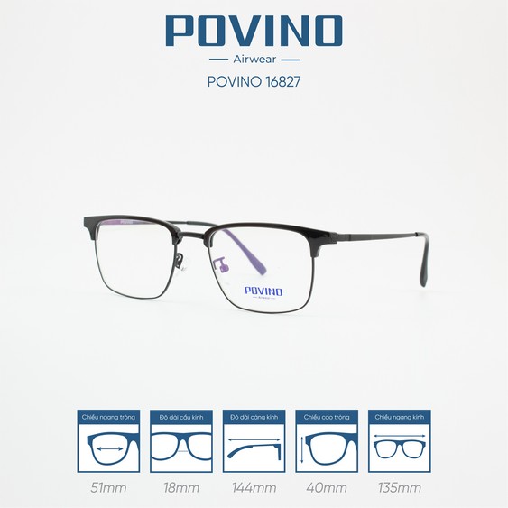 Gọng kính POVINO PO16827 - Ảnh 4